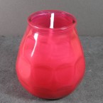Bolsius Candles - Fuchsia Pink Glass Twilight Lowboy Candles
